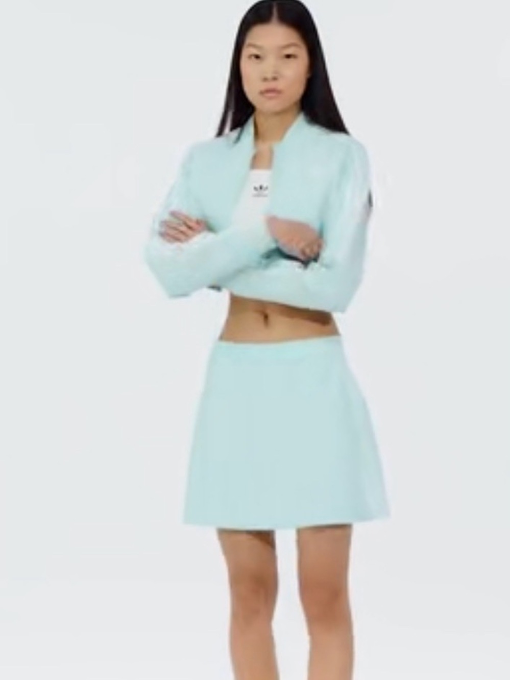 adidas Aqua Mini Skirt with White Side Stripes